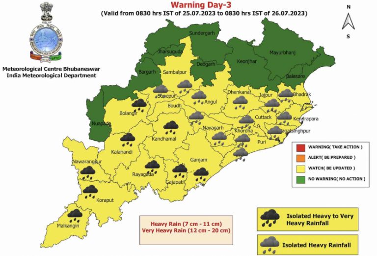 Fresh Low Pressure Over Bay To Trigger Very Heavy Rain In Odisha From July 25; Check IMD Forecast