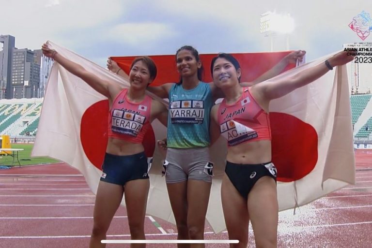 Jyothi yarraji asian athletics hurdles gold