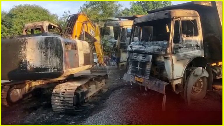 Maoists Set Ablaze 9 Crusher Unit Vehicles In Odisha’s Rayagada
