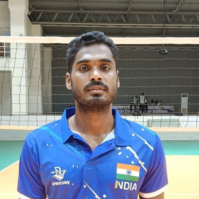 Odisha volleyballer Rahul Barik for India