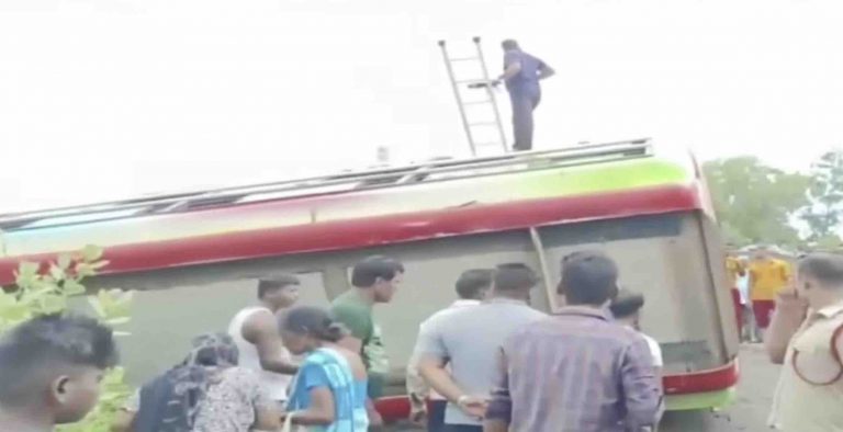 Bus With Pilgrims From Bengal Overturns In Odisha’s Bhadrak, 25 Injured