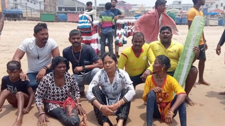 5 Of Family Rescued By Odisha Fire Service Lifeguards From Puri Sea