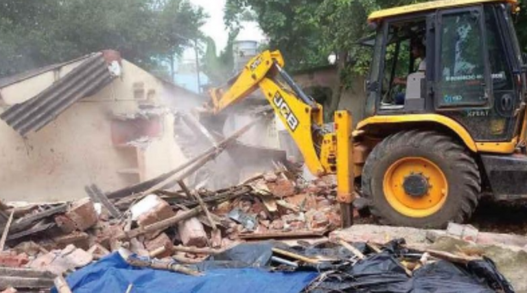 BDA Demolishes Illegal Structures From Encroached Govt Land In Bhubaneswar