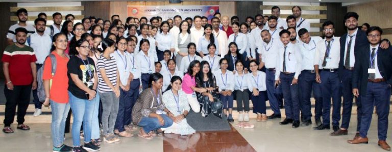 Tibetan leader with SOA students