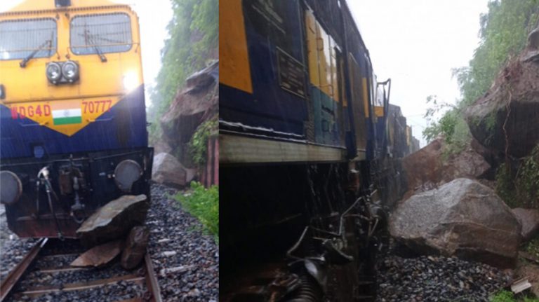 Goods Train Derails In Odisha After Being Hit By Boulder