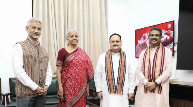 Union Ministers, BJP Prez Join The Celebrations In Odisha Donning Sambalpuri Weaves