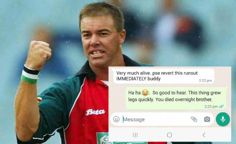 Heath Streak Is Alive And Kicking; ‘I Am Hurt, The Source Should Apologise,’ He Says On Rumours of His Death