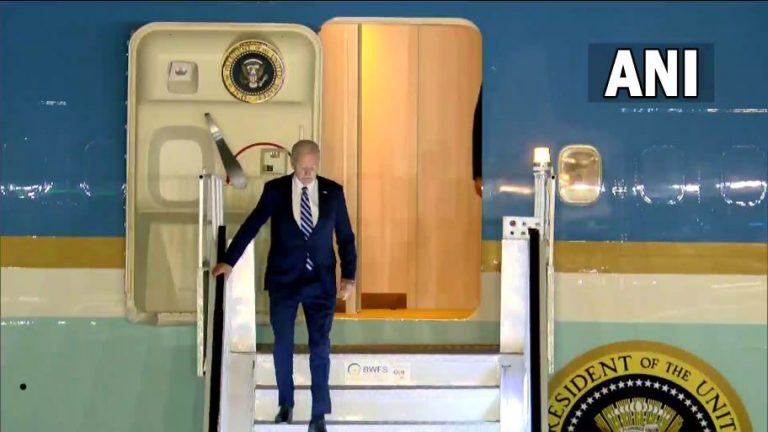 Biden lands in india