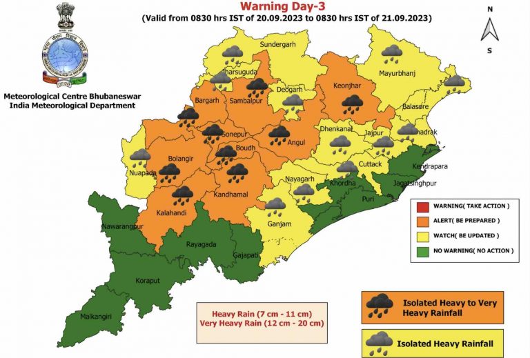 Low Pressure Over Bay In 48 Hours; Heavy To Very Heavy Rain Forecast For Odisha