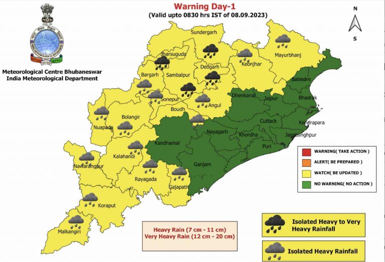 Heavy Rain To Lash Odisha For 2 More Days; Intense Spells Likely In 4 Dists Today