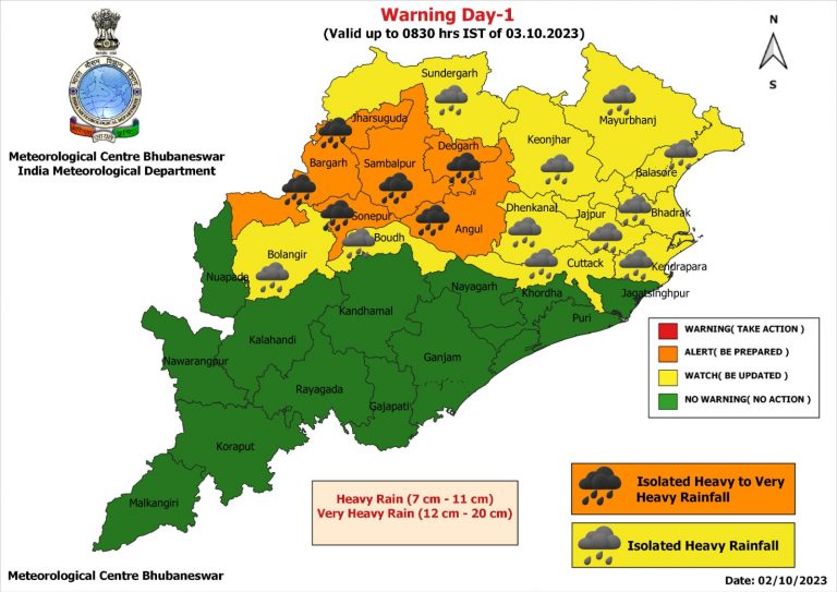 Low Pressure To Trigger More Rain In Odisha For 3 Days; Orange Warning Till Tomorrow