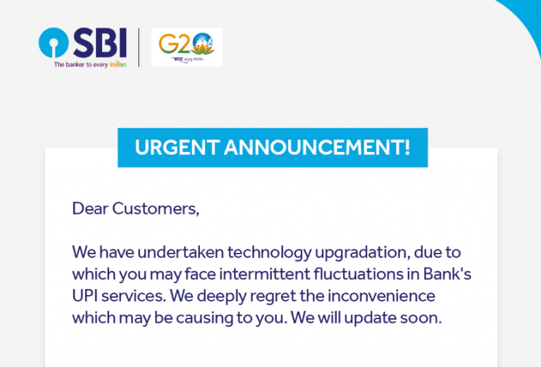 Fluctuations In UPI Services: SBI Says Due To Technology Upgradation