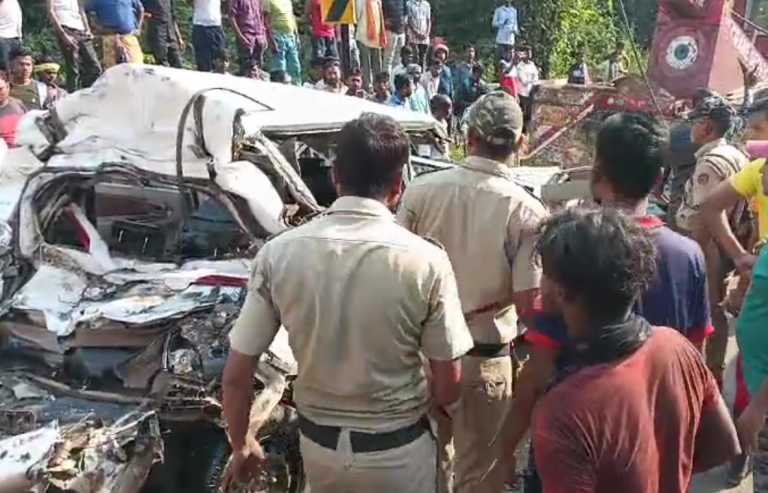 2 Women Of A Family Die, 5 Critical As Car Gets Crushed Between Trucks In Odisha’s Mayurbhanj