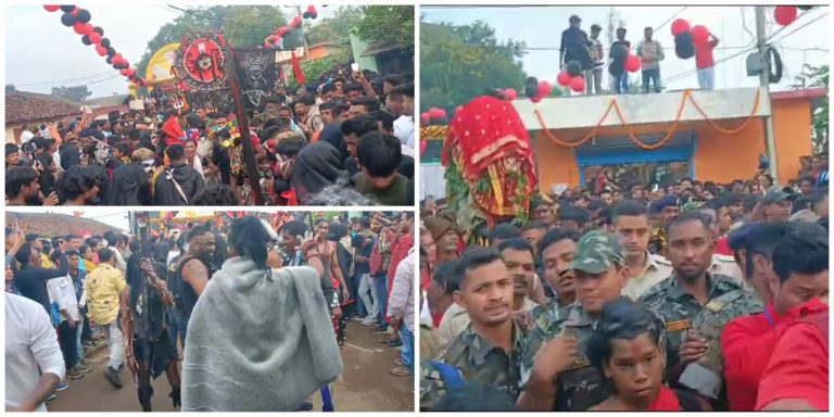 Devotees Throng Odisha’s Kalahandi To Witness Goddess Manikeswari’s Chhatar Jatra