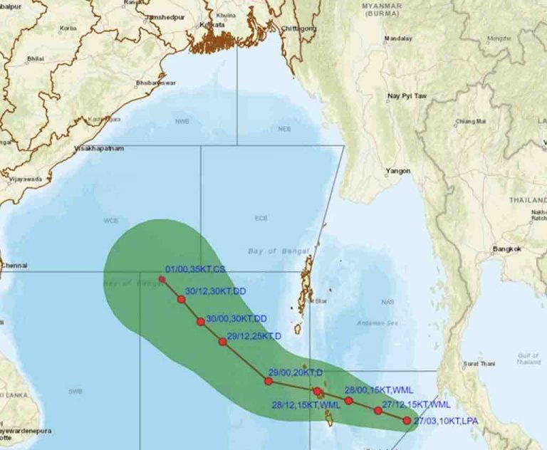 Low Pressure To Intensity Into Cyclonic Storm Over Bay Of Bengal Around Dec 1: IMD