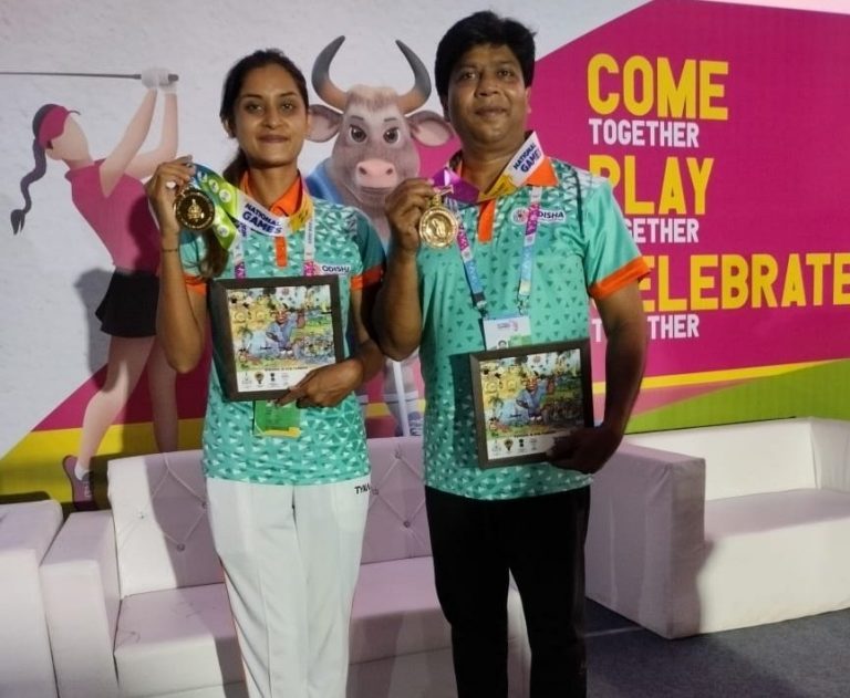 Odisha Mini golf mixed doubles gold