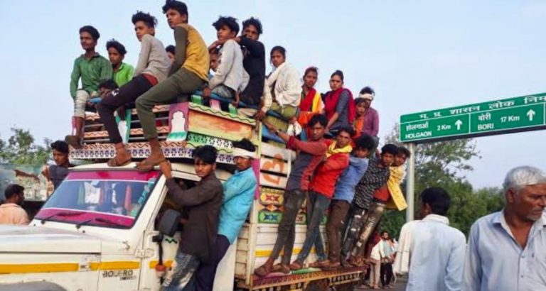 villagers journey in Barwani district MP