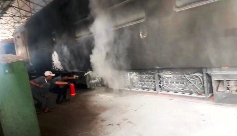 Fire Breaks Out In Train At Coaching Depot Of Puri Railway Station In Odisha