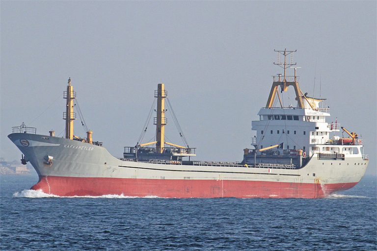 turkish cargo ship kafkametler sinks