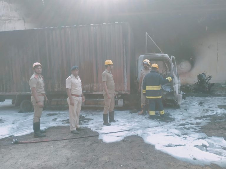 Courier Service Van, 3 Bikes Gutted In Fire At Bhubaneswar