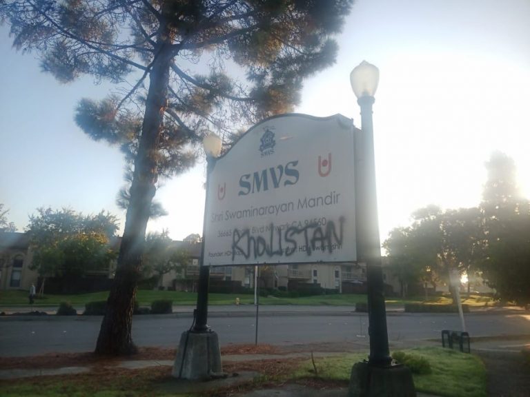 Hindu temple in US defaced