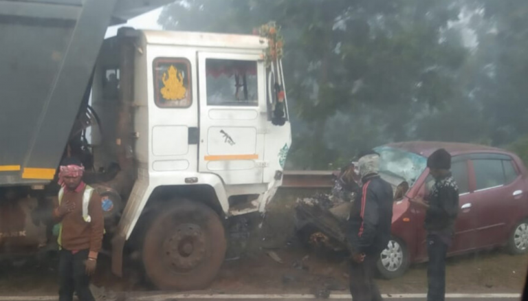 One Killed, 3 Critical After Car-Truck Head-On Collision In Odisha’s Koraput