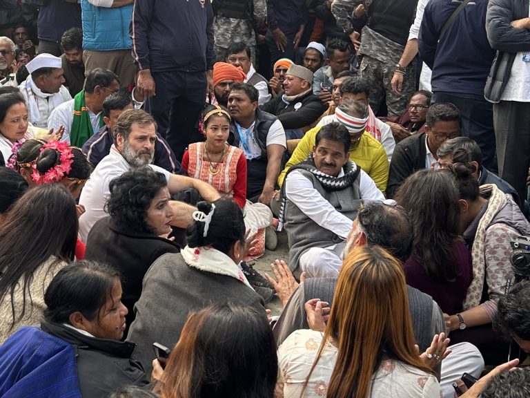 Rahul Gandhi Denied Entry Into Assam Shrine, Stages Sit-In