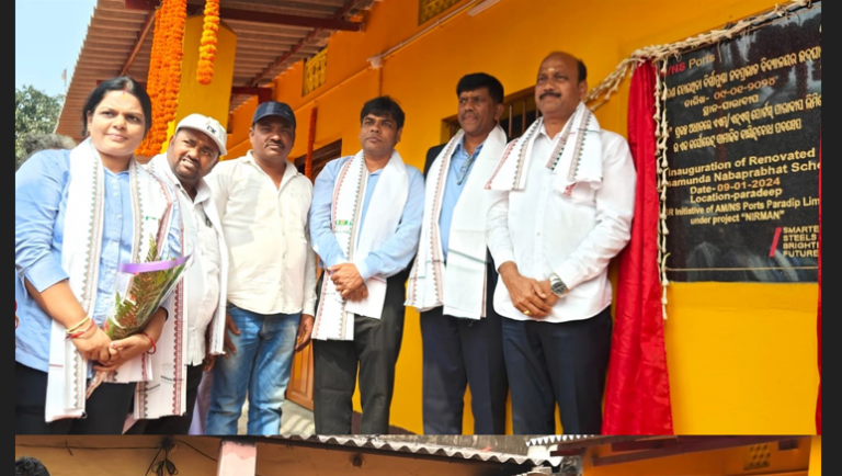 AMNS Ports Supports Infrastructure Development Of Tribal School In Odisha’s Paradip