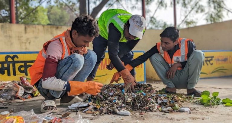 Waste segregation process in Bansa, UP