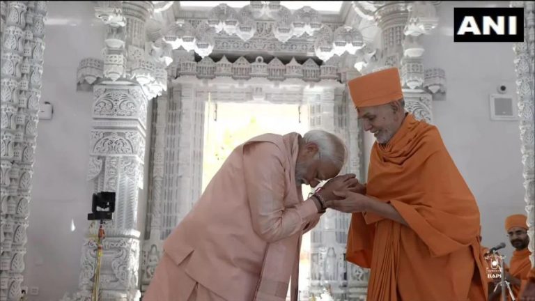 Modi inaugurates Hindu temple in UAE