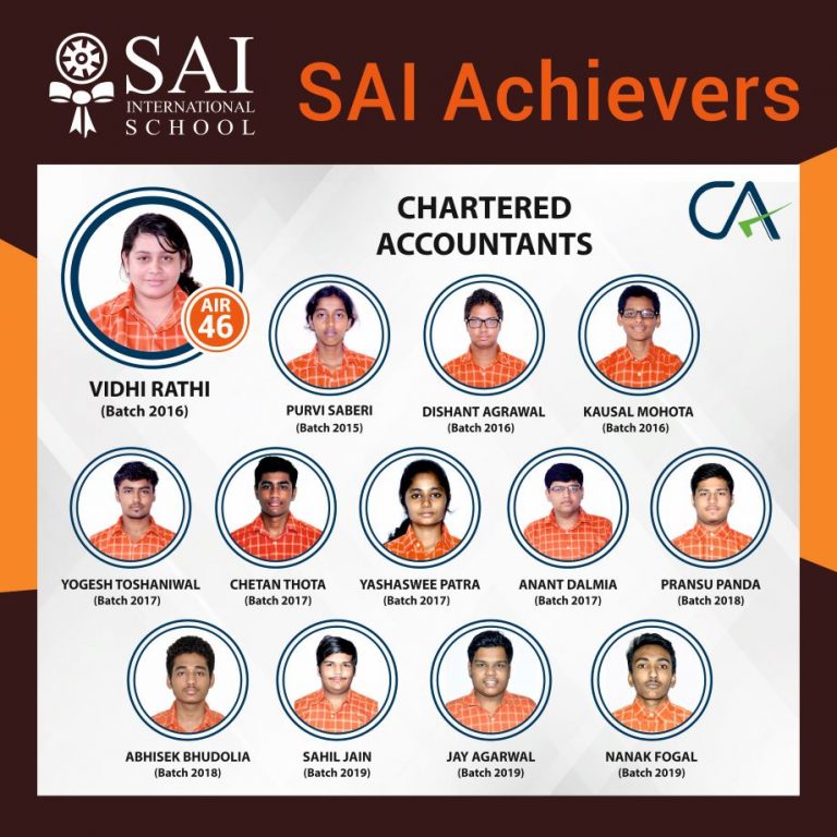 SAI achievers in CA exam