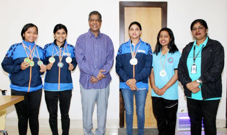 SOA students, asst professor in Odisha minigolf team