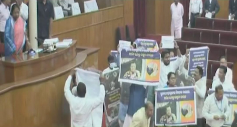 Odisha Assembly Speaker’s Microphone Broken By Opposition Amid Uproar