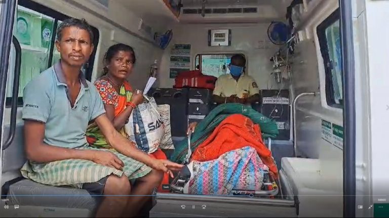 patient in ambulance