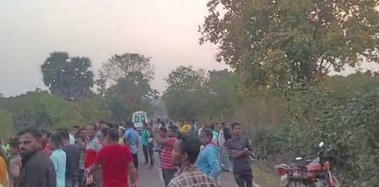 villagers protest