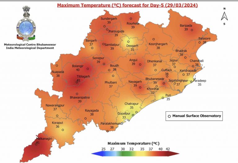 Mercury May Soar Past 40°C In Odisha This Week; Thunderstorm, Rain Alert For 5 Dists Till 5PM