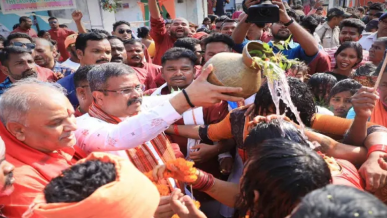 Dharmendra Mocks At BJD’s Transformation Claims In Odisha, Sees Fragile Infra In ‘Patient On Cot’