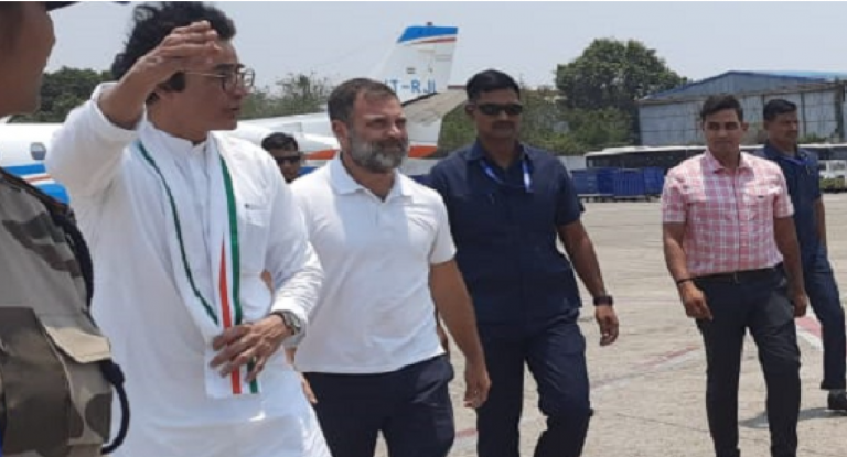 Congress Leader Rahul Gandhi Arrives In Odisha To Kick-Start Election Campaign In Salepur
