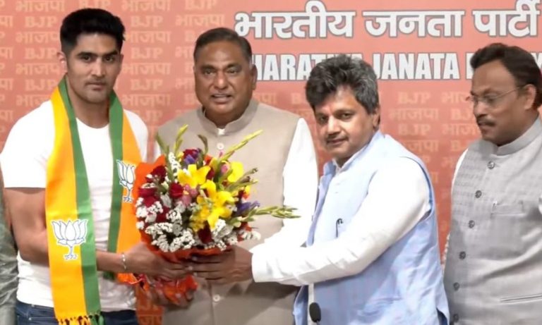 Boxer Vijender Singh Joins BJP 4 Days After Reposting Rahul Gandhi’s Tweet Against Modi