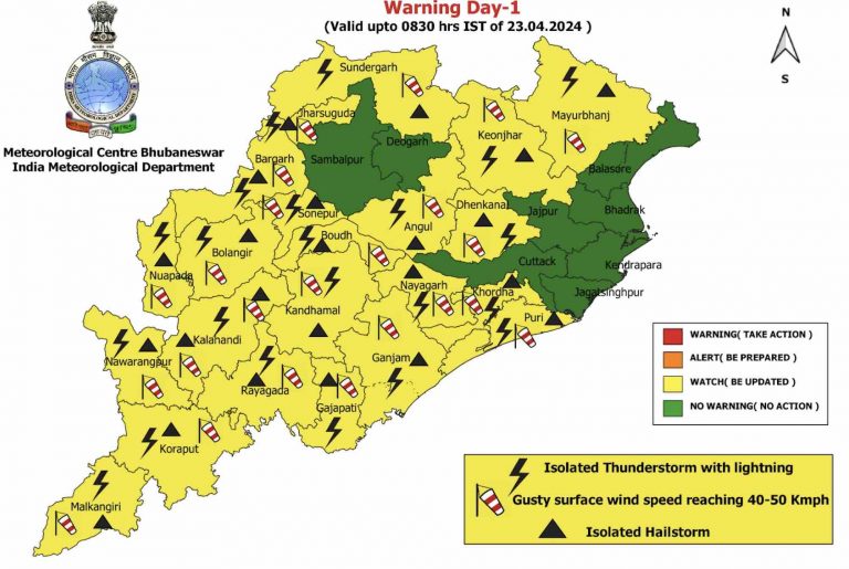 Thunderstorm, Gusty Wind & Hail To Lash Odisha Today; 2-3°C Drop In Temp Likely In Next 3 Days