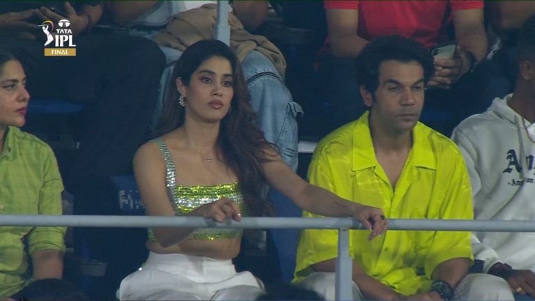 Janhvi, Rajkummar at IPL final