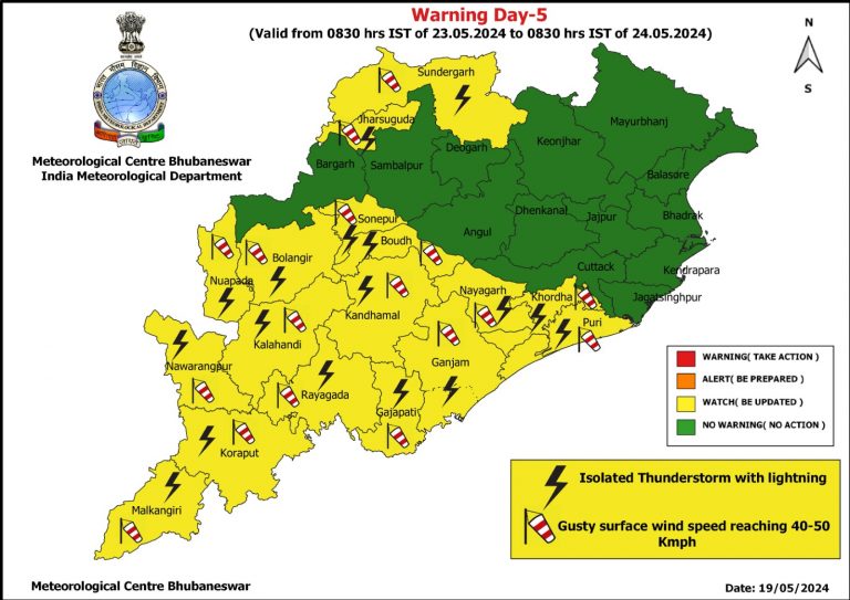 Odisha To Face Hot & Humid Weather Amid Thunderstorm/Rain For 5 Days; Yellow Warning By IMD