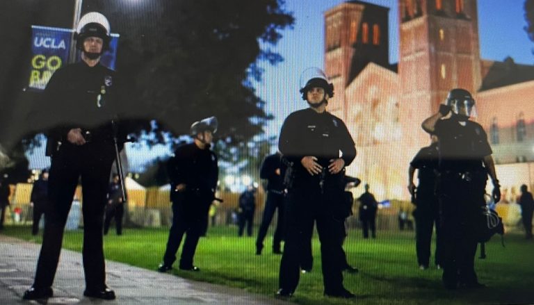 Riot Police Deployed At US Colleges After Violent Protests Over Gaza War
