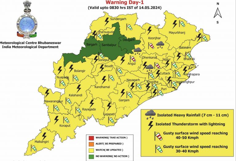 Day Temp In Odisha To Rise Again After 3 Days Of Thunderstorm Activity & Rain