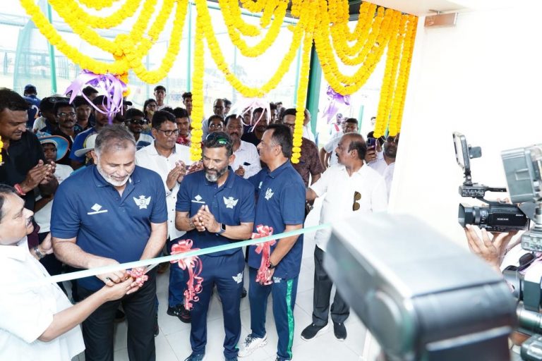 Bharat Arun inaugurates Cricket Indoor Hall of MGM school of sports