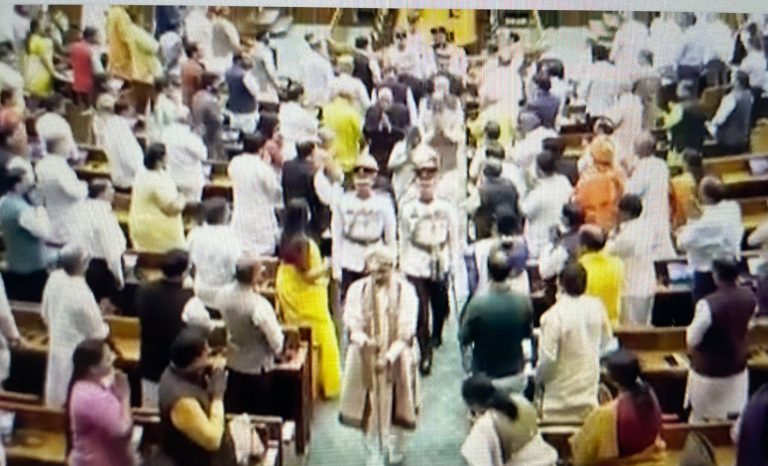 President Leaves Parliament With Official Carrying Sengol After Opposition’s Outcry To Replace It With Constitution