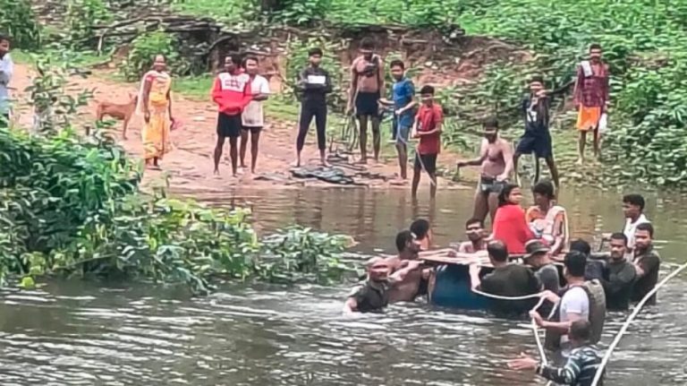 CRPF Bravehearts Shift Pregnant Woman To Hospital Crossing Flooded River