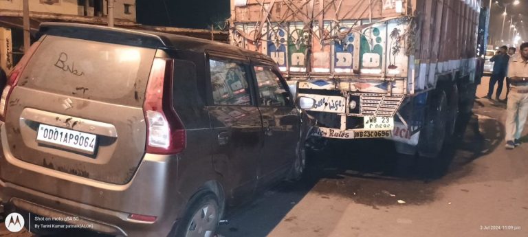 Couple Die, 3 Critical As Car Rams Truck In Odisha’s Jajpur
