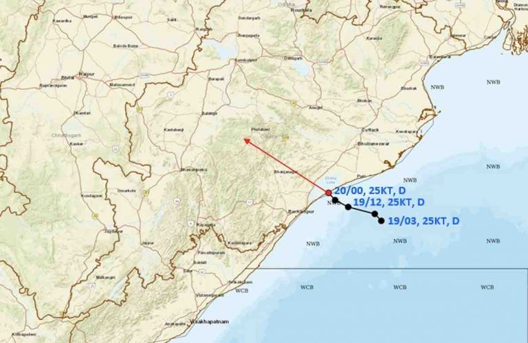 Depression Over Bay Crosses Odisha Coast Near Chilika Lake; Very Heavy Rain Alert For Today