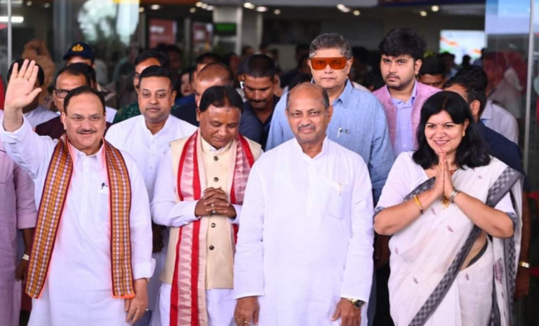 J P Nadda Reaches Odisha To Attend State BJP Executive Meet In Puri
